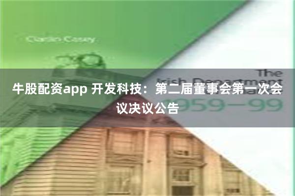 牛股配资app 开发科技：第二届董事会第一次会议决议公告