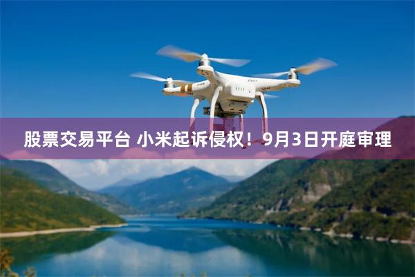 股票交易平台 小米起诉侵权！9月3日开庭审理