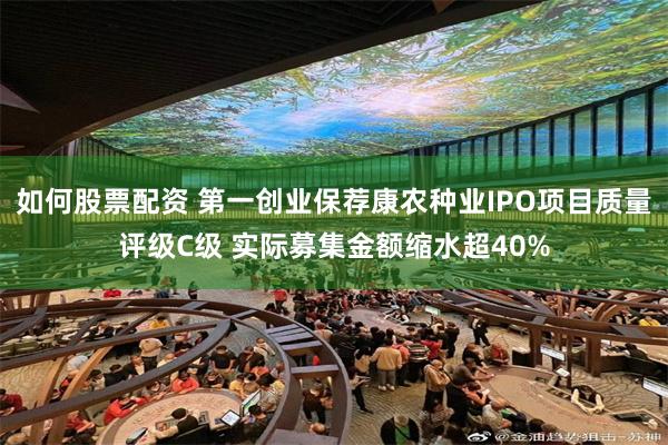 如何股票配资 第一创业保荐康农种业IPO项目质量评级C级 实际募集金额缩水超40%